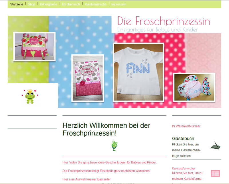 STRATO Webshop - Die Froschprinzessin