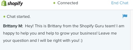 shopify live chat