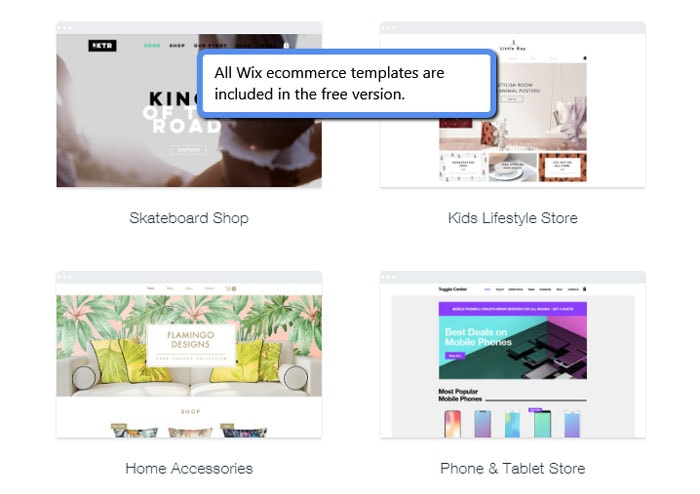 Wix ecommerce templates
