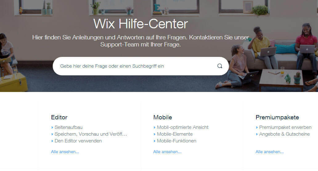 wix hilfe center