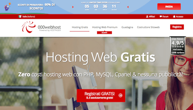 Creare siti gratuiti 000webhost