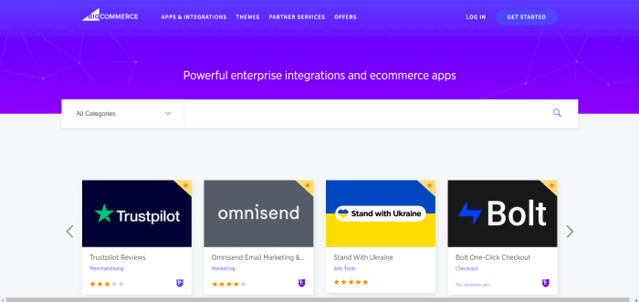 BigCommerce app store