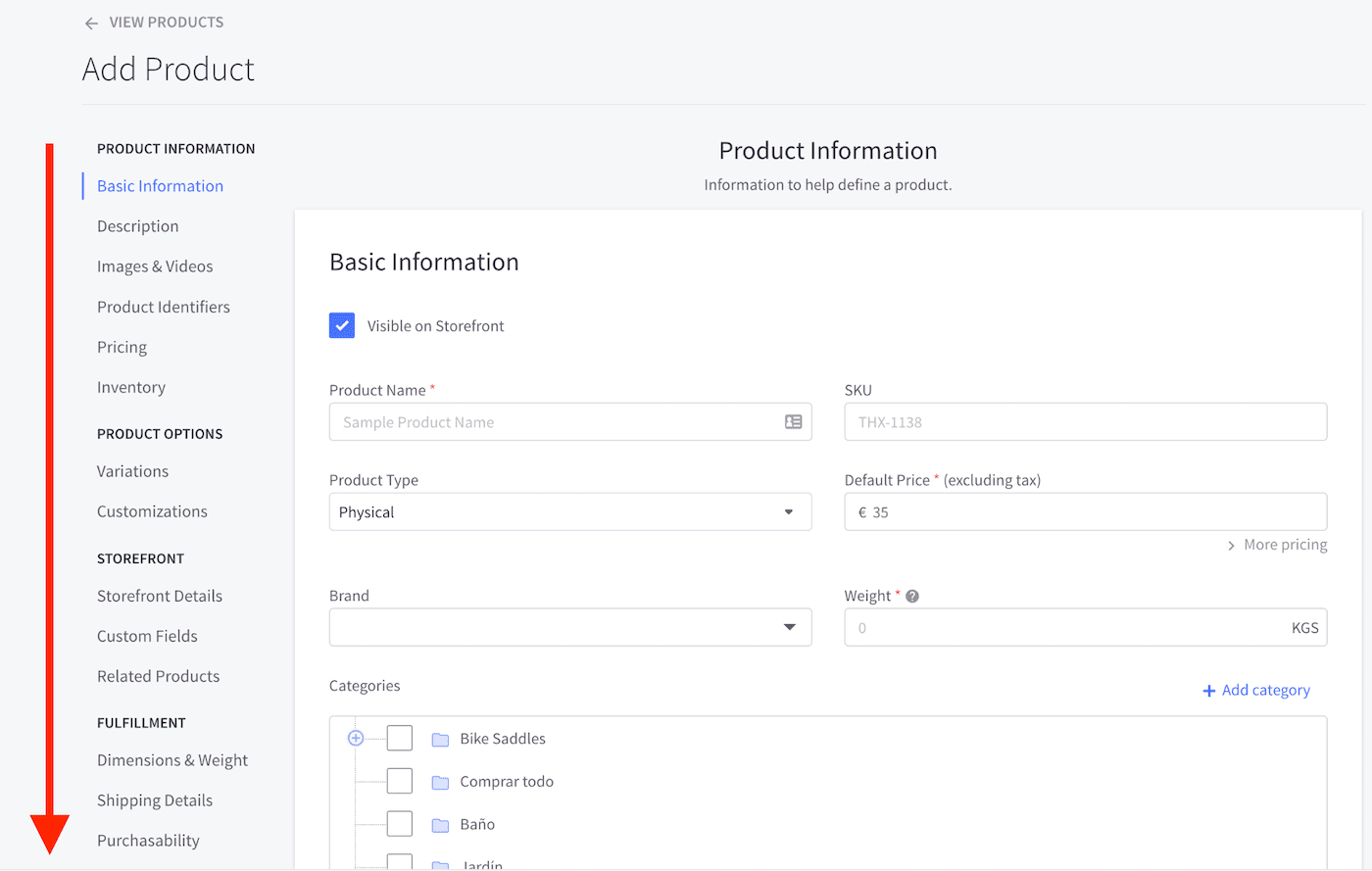 BigCommerce's endless product options