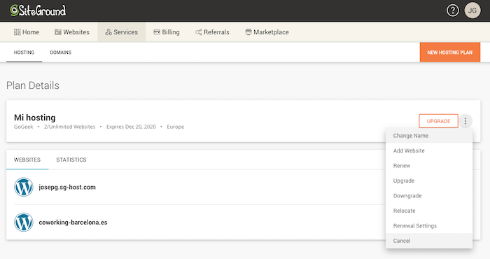 How to cancel a SiteGround account
