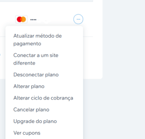 cancelar plano wix