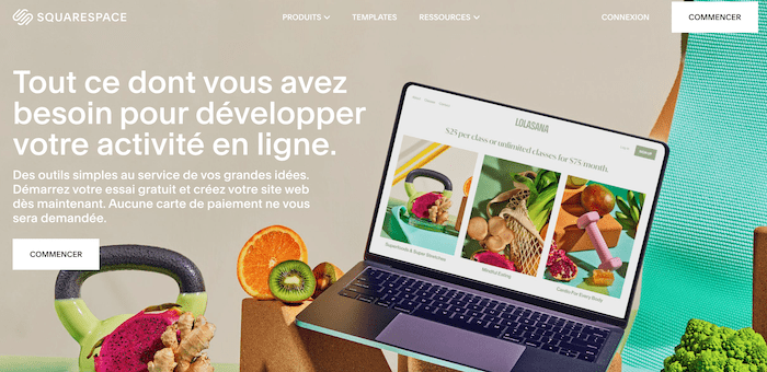 Créer un site avec squarespace