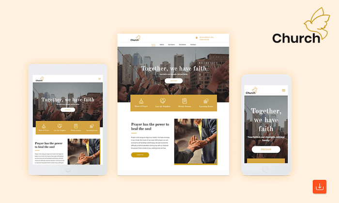 Duda best church website builder