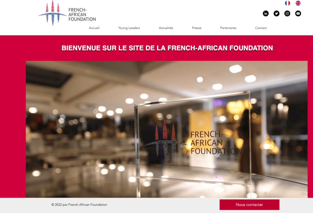 exemple site wix fondation