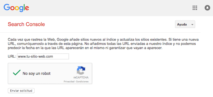 google indexar sitio web 1