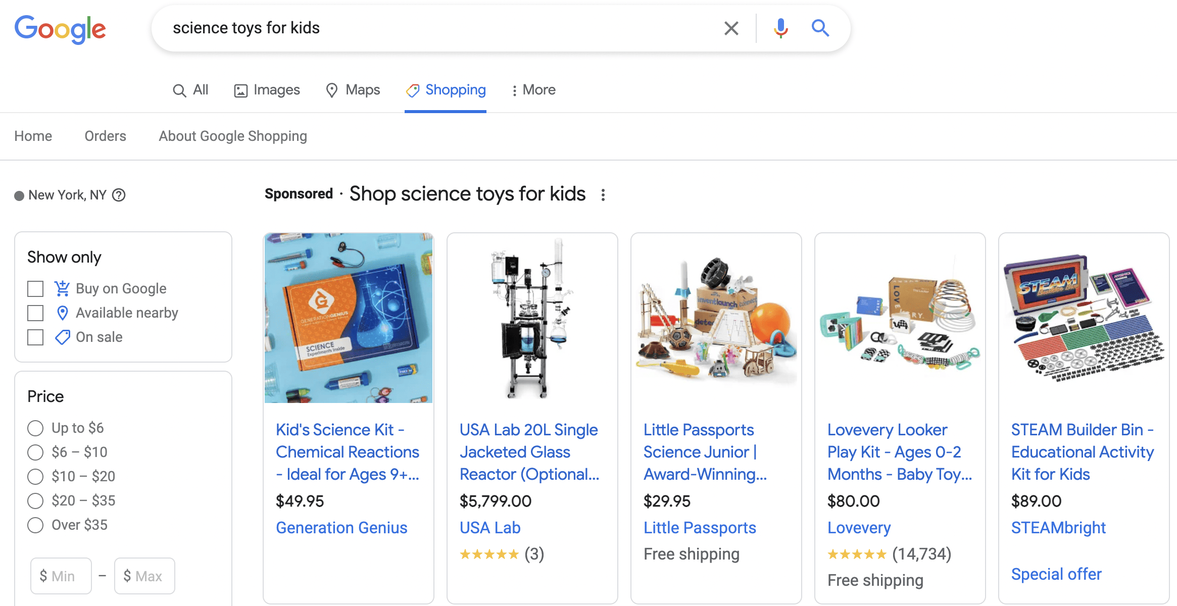 google shopping ads