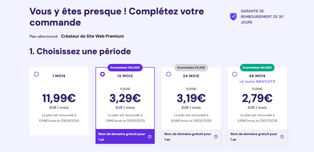 hostinger créateur sites internet forfait businesshostinger-createur sites internet forfait premium