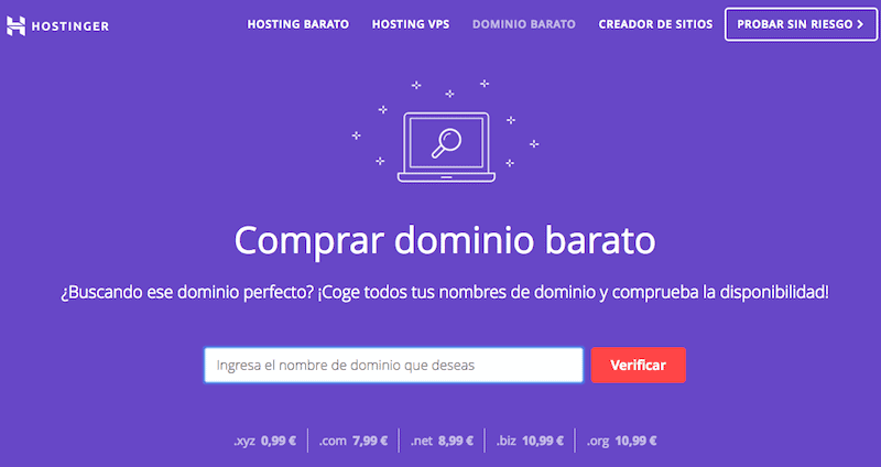 hostinger nombres de dominio baratos