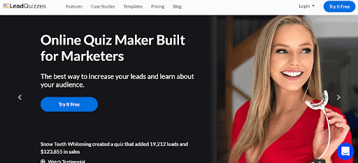 leadquizzes homepage