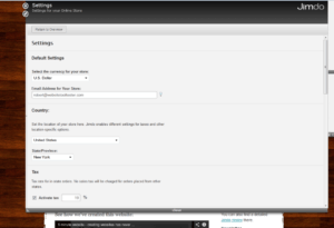 Opciones de Jimdo ecommerce