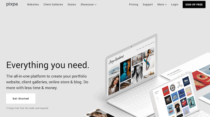 pixpa Online portfolio website builder