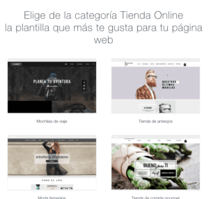 Wix ecommerce plantillas