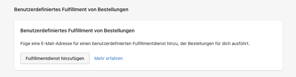shopify fulfillment-dienstleider hinzufuegen