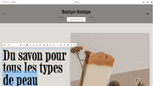 squarespace éditer le texte