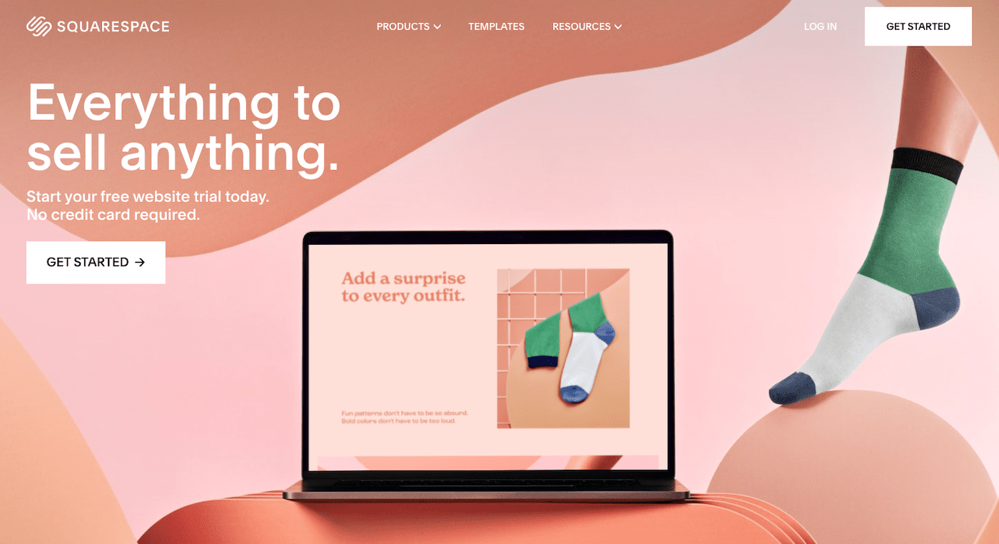 squarespace homepage