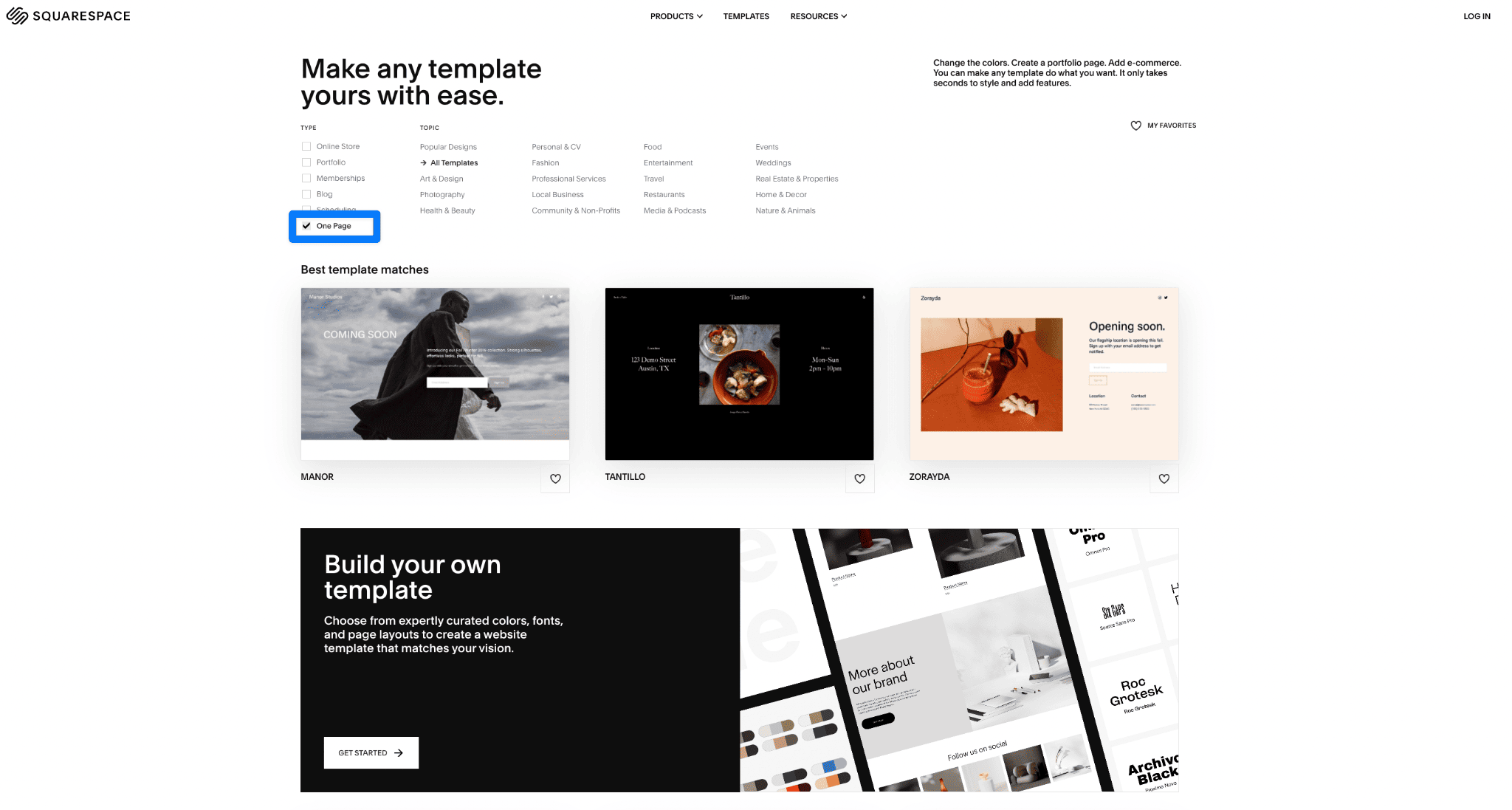 squarespace templates