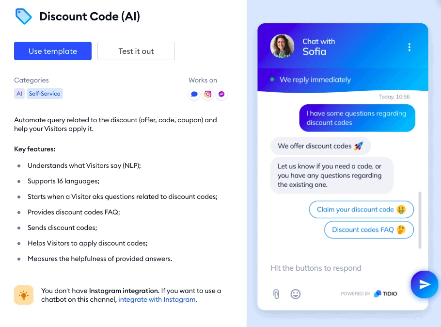 tidio ai chatbot