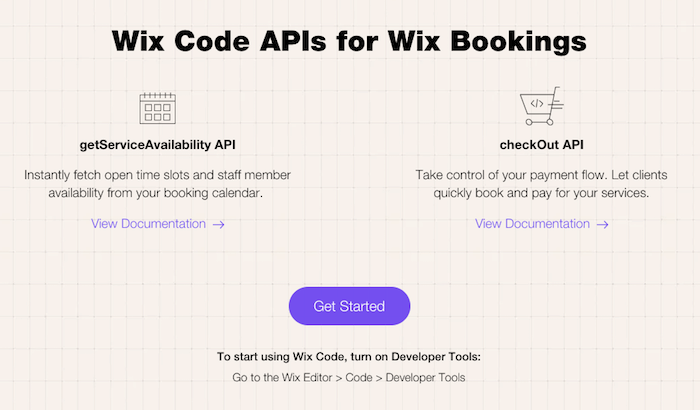 wix bookings api