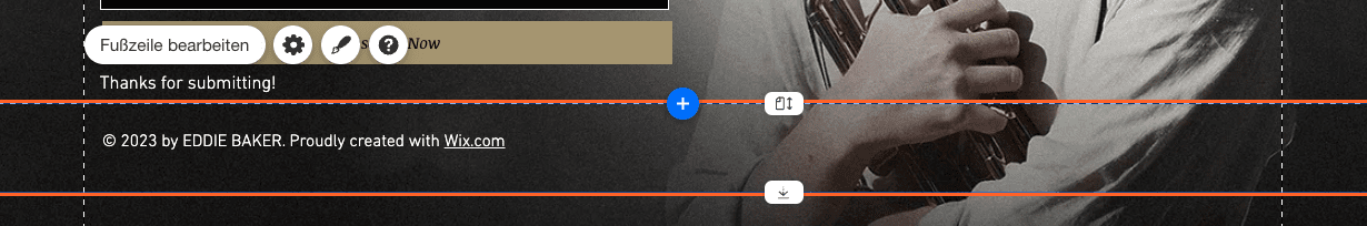 wix editor fußzeile bearbeiten