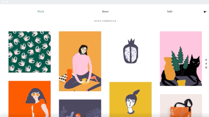 wix portfolio illustrator template