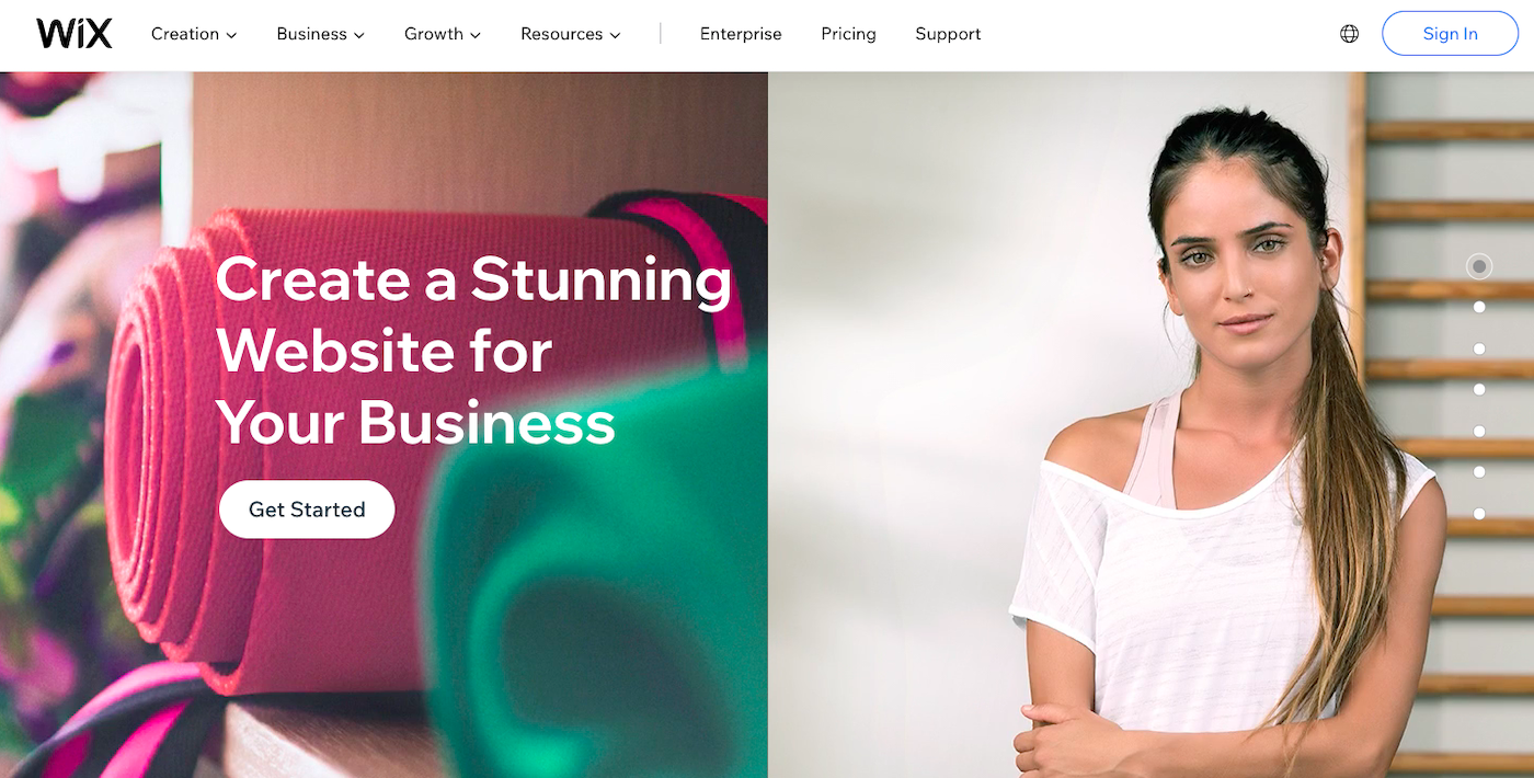 wix small business website