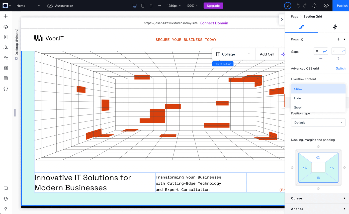 Wix Studio internace