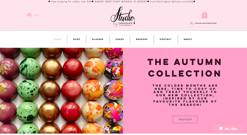 wix website examples - studio chocolate