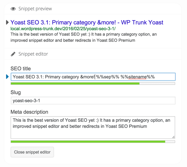 yoast seo google snippet 1