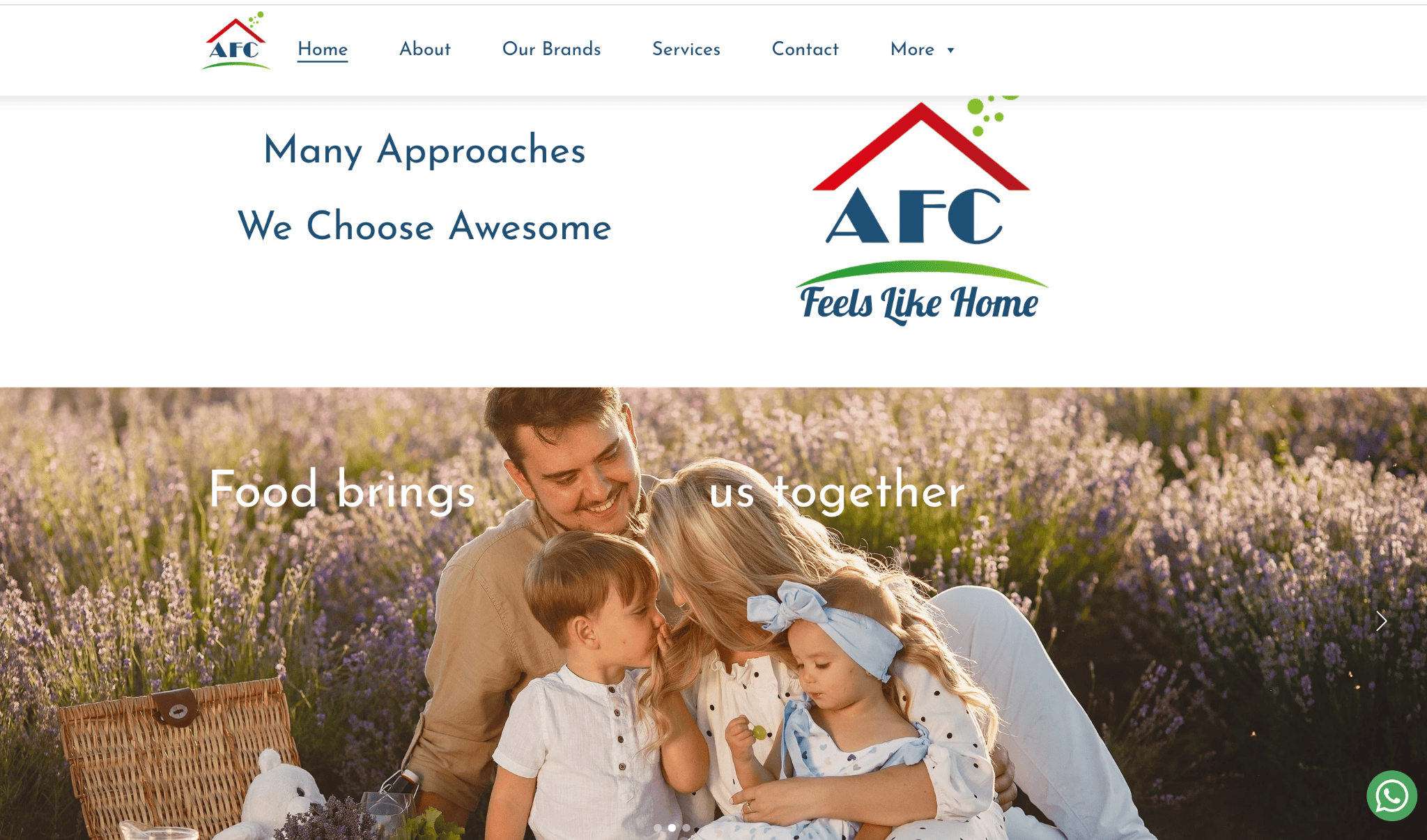 zyro website example - abrahamic food corporation